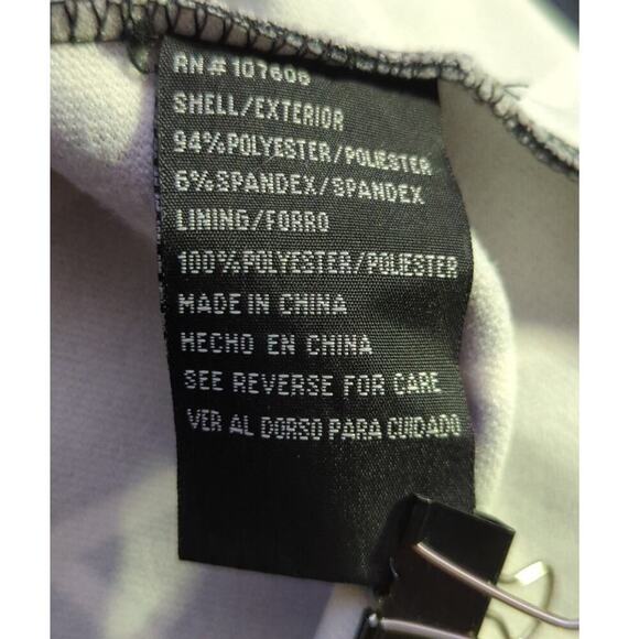 R&K Dress Size 10 Black White Diamond Print Red Belted Sheath Knee Length - Picture 12 of 15